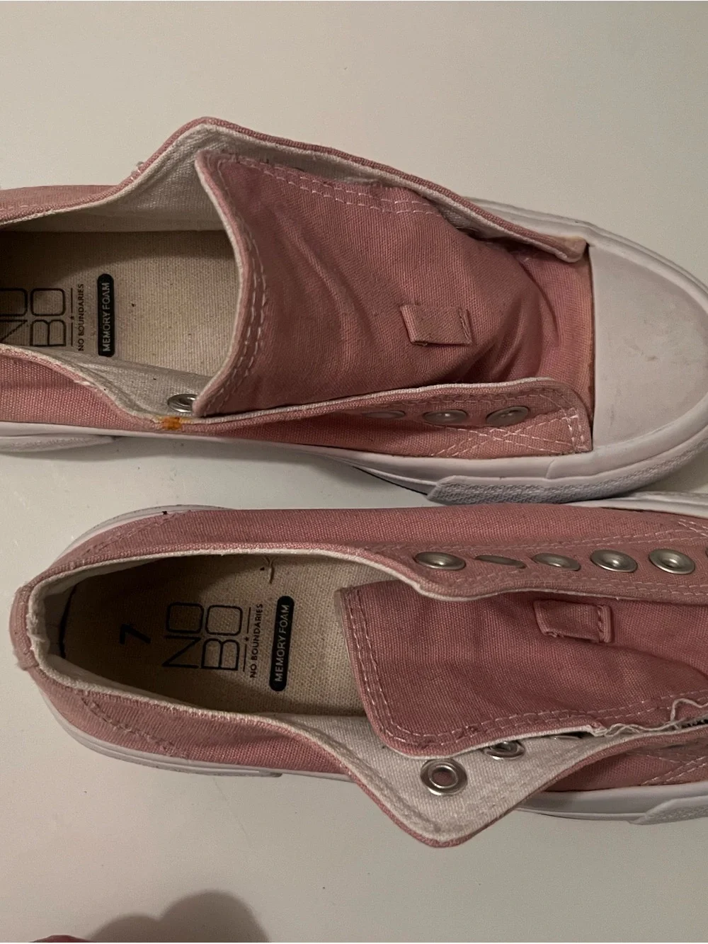 No Boundaries Dusty Pink Slip-On Canvas Sneakers